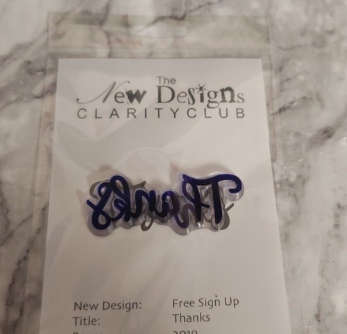 Clarity club stamp thanks - stamp,