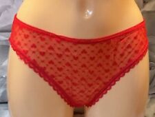 Woman’s sexy Red knickers ladies bow Sheer Panties underwear XL/14