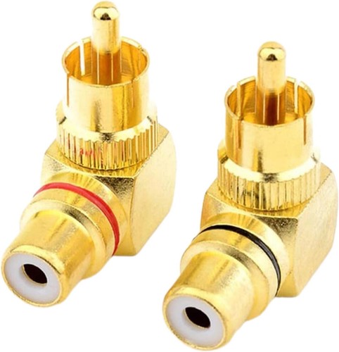 2pcs degree right angle rca - 90,