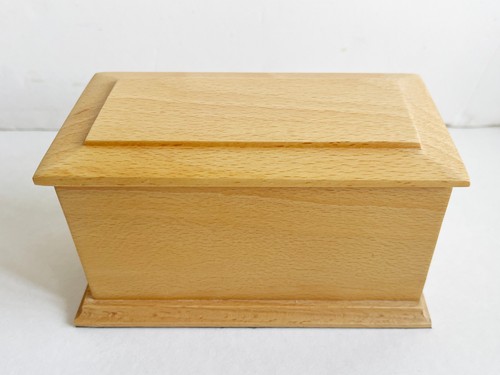 Solid beech memorial casket - solid,