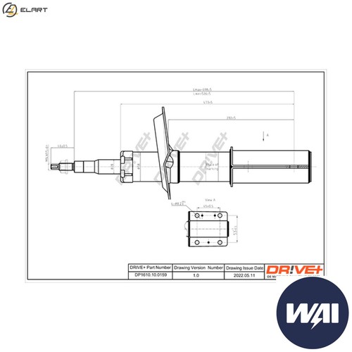 Shock absorber dp1610 0159 - shock,