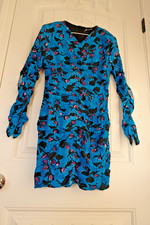 New Zara Womens  Blue Flower