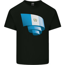 Curled Guatemala Flag Guatemalan Day Football Mens Light Cotton T-Shirt