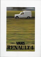 1981 Renault 4 (F6) 9 cwt van brochure 