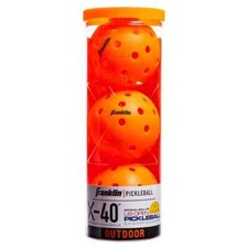 Franklin X-40 Professional Outdoor Pickleball Balls - 3 Pack - Lava Orange
