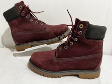 Timberland Boots 7.5W UK 5.5 Burgundy Nubuck A18NJ Primaloft 200 Gram