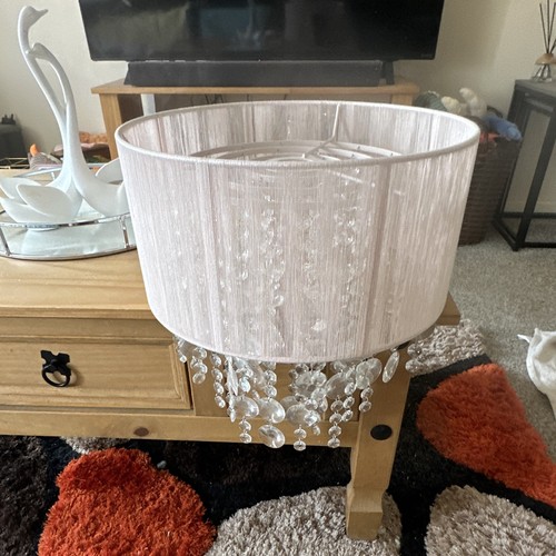 Pink drum lampshade fabric - drum,