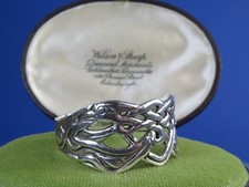 Alexander Ritchie Iona Celtic Bird Knotwork Silver Napkin Ring Chester 1936 S&Co