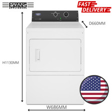 Maytag Commercial Vented Dryer MDE20MNTGW 10.5kg American Style USA Tumble Dryer
