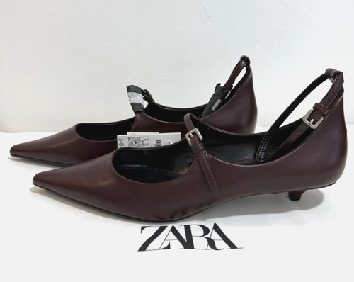 Zara burgundy faux - zara,