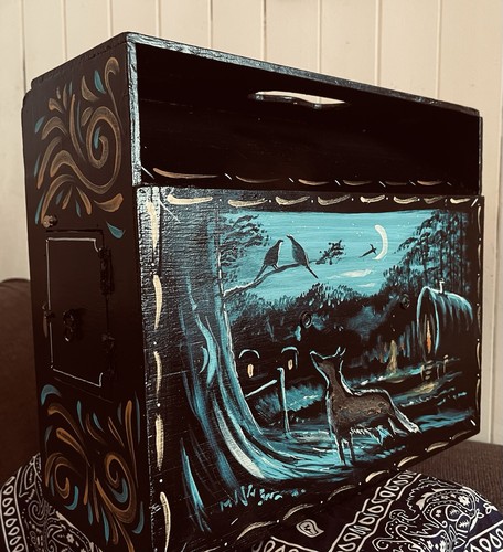 Hand painted canary cage - painted,