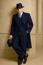 Chic Pinstriped Men's Suit