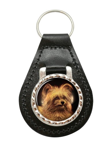 Skye terrier leather - leather, fob