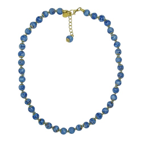 Murano glass necklace blue - murano,