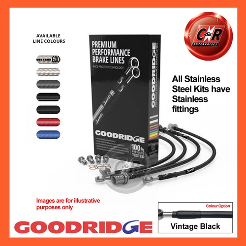 Goodridge steel vblack brake - vblack,