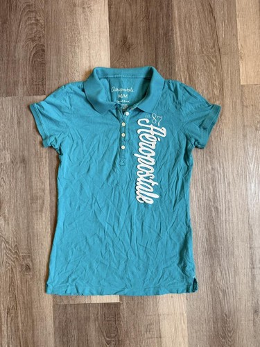 Y2k aeropostale blue polo - y2k,