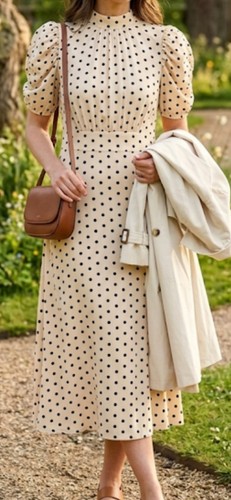 Vera lucy cream - polka, puff