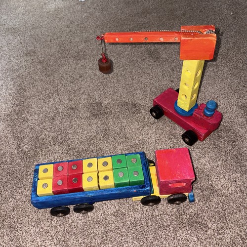 Vintage wooden truck kids - wooden,