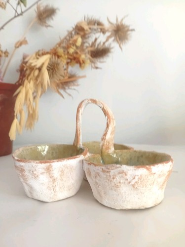 Condiment holder potter hand - condiment,