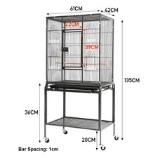 Large Metal Bird Cage Open