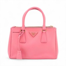 Prada Saffiano Leather Hand bag Pink- Pre-owned