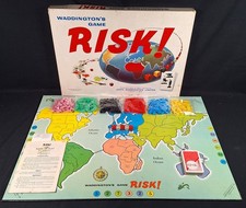 Vintage RISK Board Game Waddingtons War Strategy 1960s Complete 