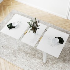 White high gloss dining table - gloss,