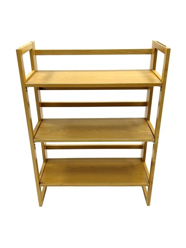 Folding wooden book shelf - wooden,