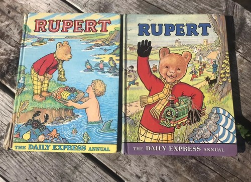 Two rupert bear annuals - two,