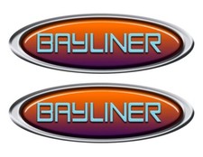 Two Bayliner oval Stickers for