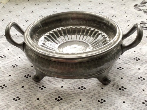 Antique civic pewter hammered - antique,