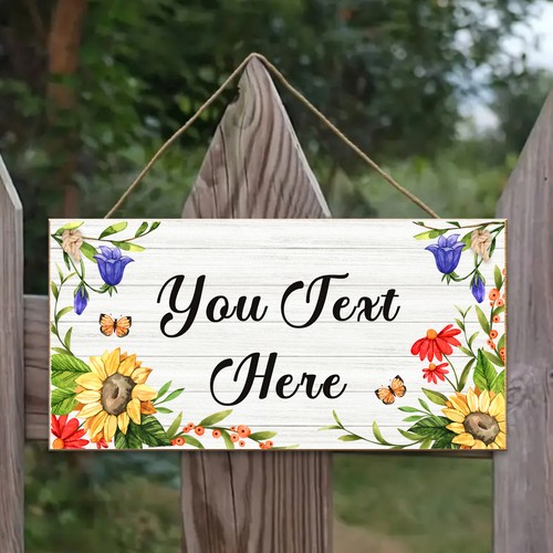 Personalised wooden floral - wooden,