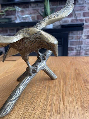 Vintage large brass eagle - brass,