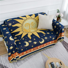 Hippie Throw Blanket Sun Moon