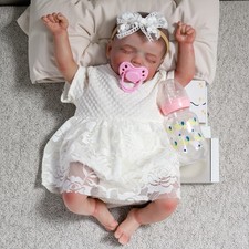 16" Realistic Reborn Dolls Vinyl Silicone Sleeping Newborn Baby Girl Xmas Gift
