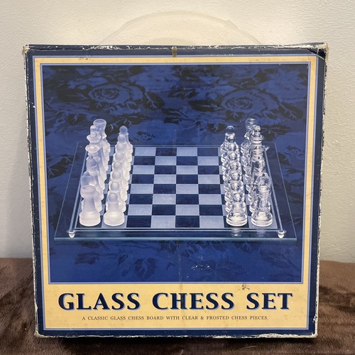 Vintage glass chess set - glass,