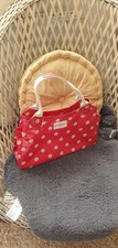 Cath Kidston Red Polka Dot Oilcloth Handbag Medium Zip Tote