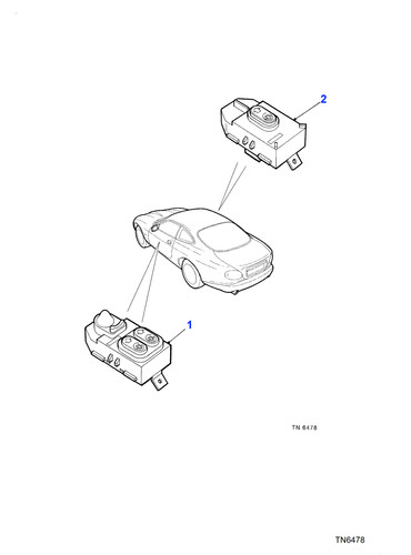 Jaguar drivers door switchpack - drivers,