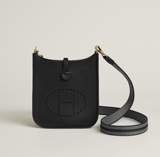 Hermes Evelyne 16 Amazone bag	- noir/graphite, limited edition strap - Brand New