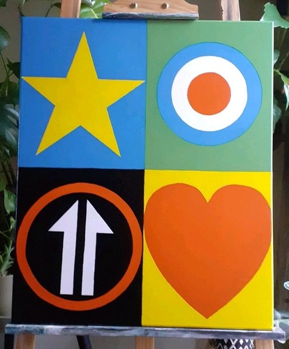Mod style hand painted - style,