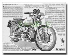 Douglas 90 Plus 348cc flat twin 1950 framed BMS picture free p&p UK