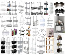 Over Door Bathroom Shower Caddy Hanging Tidy Storage Basket Rack Organize Holder