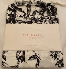 Ted Baker Elegance Floral Border Oxford Pillow Case Mono BNWOT