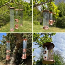 Copper Style Hanging Bird Feeders Seed Suet Nut Large Metal Feeder Heavy Duty