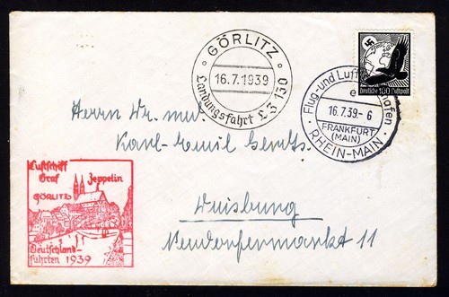 Germany 1939 zeppelin cover - zeppelin,