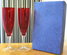 2x Vintage Bohemia Crystal