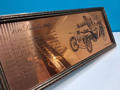 Vintage framed copper wall