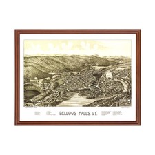 Old Map of Bellows Falls, VT