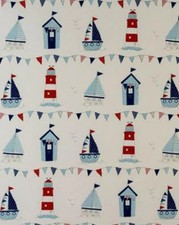 Cotton Fabric Maritime Blue Length 154cm Width 140cm Sewing Craft Material New