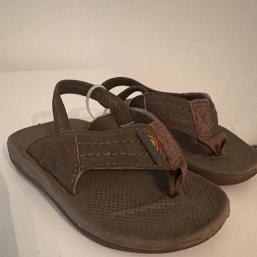 Rainbow brown thong - thong, slip-on